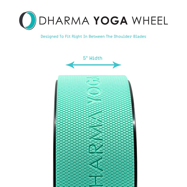 Osteoporosis Bulging Discs Strengthening Made in USA Dharma Yoga Wheel Eco Basic for Stretching Strained Muscles Arthritis Patented Grip Design Portable Yoga Prop Ligament Strains Back Pain